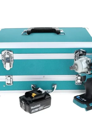 Achetez Aujourd'hui Makita DTW 300 F1TX Clé à chocs sans fil 18 V 330 Nm 1/2" sans balais + 1x batterie 3,0 Ah + jeu de 70 forets + coffret en aluminium TX - sans chargeur