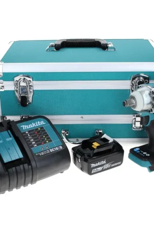 Achat Immédiat Makita DTW 300 ST1TX Visseuse à chocs sans fil 18 V 330 Nm 1/2" Brushless + 1x Batterie 5.0 Ah + Chargeur + Jeu de mèches 70 pièces + Mallette TX