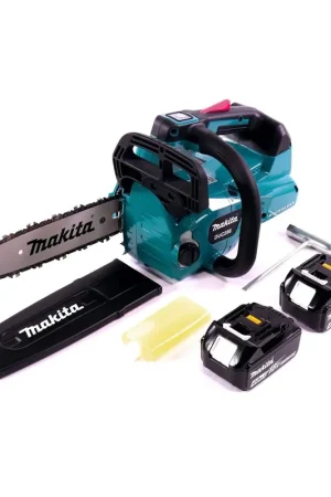 Vente Flash Makita DUC 256 M Tronçonneuse à chaîne sans fil 36 V ( 2x 18 V ) Brushless 25 cm + 2x batterie 4,0 Ah - sans chargeur