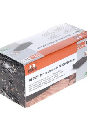 HECO Pads terrasse 20 mm, caoutchouc, antidérapant, 12 pcs. ( 49772 ) Nouvel Arrivage