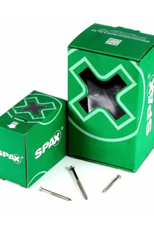 SPAX Vis pour façade 4,0 x 60mm - Acier inoxydable A2 - Filetage partiel - Tête fraisée bombée - Torx T-STAR Plus T15 - CUT 100 pcs. (0467000400603) Nouvel Arrivage