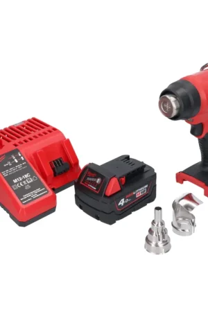 Milwaukee M18 BHG-401 Pistolet à air chaud sans fil 18 V 470 °C + 1x batterie 4,0 Ah + chargeur Nouvel Arrivage
