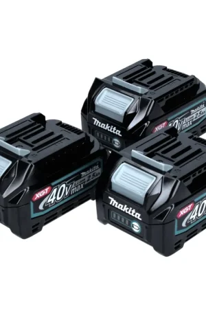 Offre Du Jour Makita Kit batterie 40 V avec 3x BL 4025 2.5 Ah ( 3x 191B36-3 ) XGT Batterie Li-Ion IP64 avec indicateur LED