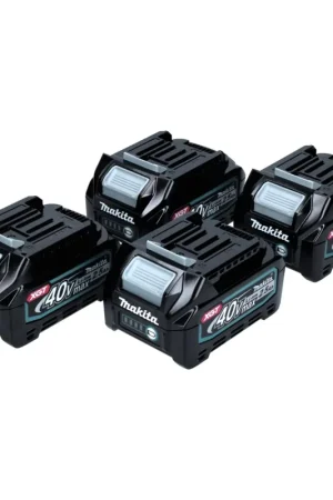 Makita Kit batterie 40 V avec 4x BL 4025 2,5 Ah ( 4x 191B36-3 ) XGT Batterie Li-Ion IP64 avec indicateur LED Promotion Saisonnière