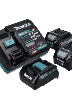 Usine Directe Makita Power Source Kit 40 V max. avec 2x BL 4025 batterie 2.5 Ah ( 2x 191B36-3 ) + DC 40 RA chargeur rapide ( 191E07-8 ) + ADP10 adaptateur de charge LXT sur XGT 14,4V 18V ( 191C10-7 )