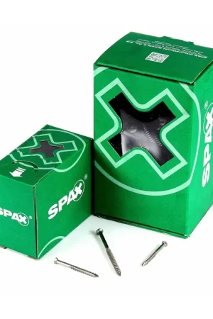 Prix Choc SPAX Vis pour façade 4,0 x 60mm - Acier inoxydable A2 - Filetage Partiel - Tête fraisée bombée - Torx T-STAR Plus T15 - CUT 500 pcs. (5x 0467000400603)