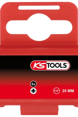 Acheter Direct KS TOOLS 1/4' Embouts POZIDRIV, 25 mm, PZ0, pack de 5 ( 911.2393 )