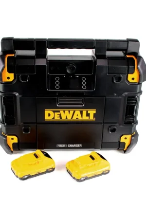 DeWalt DWST1-81078 batterie secteur radio de chantier TSTAK DAB+ USB IP54 Bluetooth + 2x batteries 3,0Ah Offre Limitée