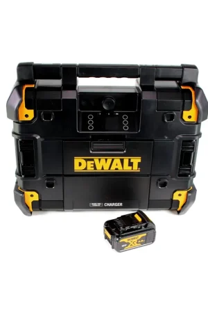 Must-Have DeWalt DWST1-81078 batterie secteur radio de chantier TSTAK DAB+ USB IP54 Bluetooth + 1x batterie 4,0Ah