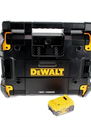 DeWalt DWST1-81078 batterie secteur radio de chantier TSTAK DAB+ USB IP54 Bluetooth + 1x batterie 5,0Ah Usine Directe
