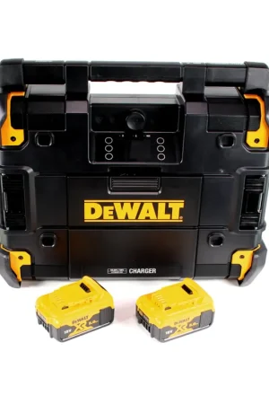 DeWalt DWST1-81078 batterie secteur radio de chantier TSTAK DAB+ USB IP54 Bluetooth + 2x batteries 5,0Ah Dernière Chance
