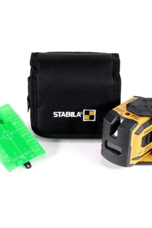 Stabila LAX 300 G Laser lignes croisées et aplomb ( Lignes laser vertes pour une visibilité optimale dans des environnements très lumineux en intérieur ) 30m Marque