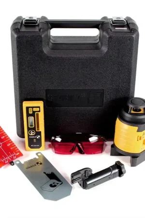 Vente Flash Stabila LAX 400 Laser multiline ( rouge ) autonivelant ( 18862 ) 20m + Coffret de transport + Lunettes de protection Laser + Cible + Montage mural + 6x Piles AA 1,5 V + Récepteur de ligne