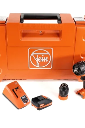 FEIN ABS 18 Q Perceuse-visseuse sans fil 18V 60Nm Interface QuickIN ( 71132264000 ) + Coffret de transport + 1 x Batterie 3,0 Ah + Chargeur rapide Offre Spéciale
