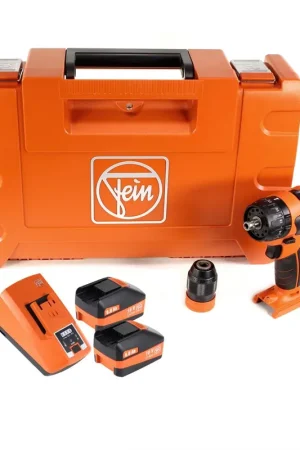 Authentique FEIN ASB 18 Q Perceuse-visseuse à percussion sans fil 18V 60Nm avec Interface QuickIN ( 71132364000 ) + Coffret de transport + 2 x Batteries 6,0 Ah + Chargeur rapide