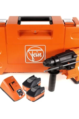 Prix Cassé FEIN ABH 18 Perforateur-burineur sans fil 2.0J 18V SDS-plus Brushless + 2x Batteries 5,2Ah + Chargeur + Coffret de transport