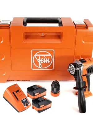 Promotion Saisonnière FEIN ASCM 18 QM Perceuse-visseuse sans fil - 4 vitesses 18V 90Nm ( 71161164000 ) Set + Coffret de transport + 2x Batteries 6,0 Ah + Chargeur