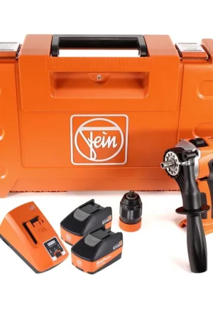 FEIN ASCM 18 QM Perceuse-visseuse sans fil - 4 vitesses 18V 90Nm ( 71161164000 ) Set + Coffret de transport + 2x Batteries 5,2 Ah + Chargeur Usine Directe