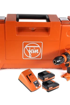 FEIN ASCM 18 QSW Perceuse visseuse sans fil 4-vitesses 40Nm 18V Set +2x Batteries 3,0 Ah + Chargeur+ Coffret (71161264000) Solde