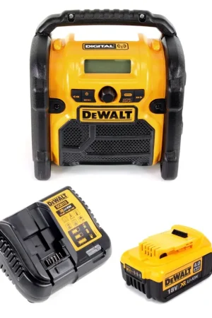 Radio de chantier à batterie DeWalt DCR 020 M1 DAB+ + 1x batterie 4,0 Ah + chargeur Populaire