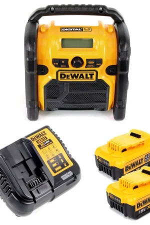 Radio de chantier à batterie DeWalt DCR 020 M2 DAB+ + 2x batteries 4,0Ah + chargeur Promotion Saisonnière