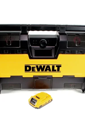 DeWalt DWST1-75663 Radio de chantier sans fil DAB+ + 1x Batterie 2,0Ah - sans chargeur Retour Gratuit