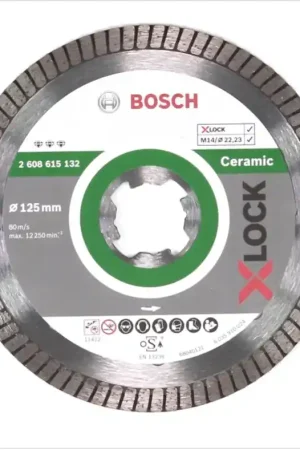 Bosch X-LOCK Disques à tronçonner diamantés 125 x 22,23mm Idéal pour la céramique ( 2608615132 ) Pas Cher