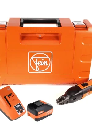 Super Prix FEIN ABSS 18 1.6 E Cisaille sans fil maniable jusqu'à 1,6 mm 18V ( 71300361000 ) Set + Coffret de transport + 1x Batterie 6,0 Ah + Chargeur