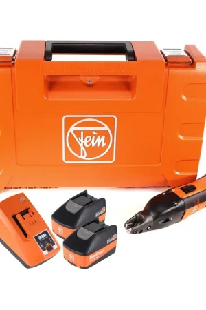 Vente Flash FEIN ABSS 18 1.6 E Cisaille sans fil maniable jusqu'à 1,6 mm 18V ( 71300361000 ) Set + Coffret de transport + 2x Batteries 5,2 Ah + Chargeur