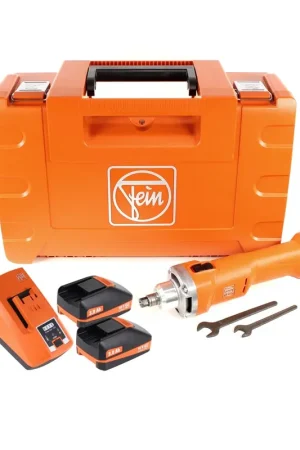 Soldes FEIN AGSZ 18-280 BL Meuleuse droite sans fil 18V ( 71230162000 ) Set + Coffret de transport + 2x Batteries 3,0 Ah + Chargeur