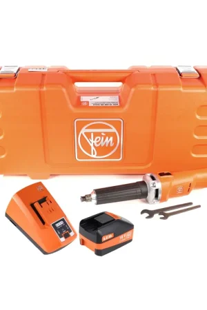 Solde FEIN AGSZ 18-280 LBL Meuleuse droite sans fil 18V ( 71230162000 ) Set + Coffret de transport + 1x Batterie High Power 6,0 Ah + Chargeur