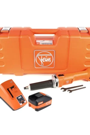 Achetez Aujourd'hui FEIN AGSZ 18-90 LBL Meuleuse droite sans fil 18V ( 71230362000 ) Set + Coffret de transport + 1x Batterie High Power 6,0 Ah + Chargeur