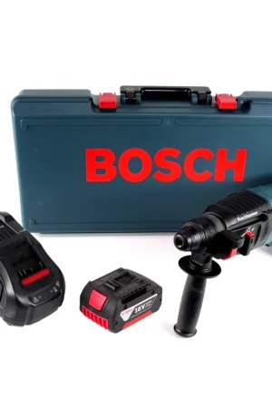 Bosch GBH 18V-26 D Marteau perforateur sans fil 18V 2,6J SDS-Plus + Coffret de transport + 1x Batterie 3,0Ah + Chargeur Pas Cher