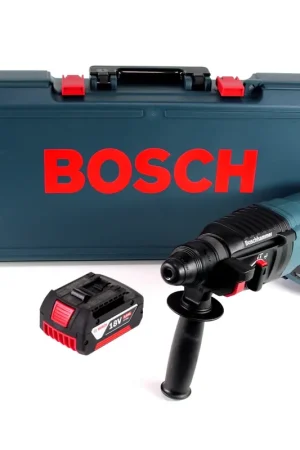 Pas Cher Marteau perforateur sans fil Bosch GBH 18V-26 D 18V 2,5J SDS-Plus dans un coffret d'artisan + 1x batterie 4,0Ah - sans chargeur