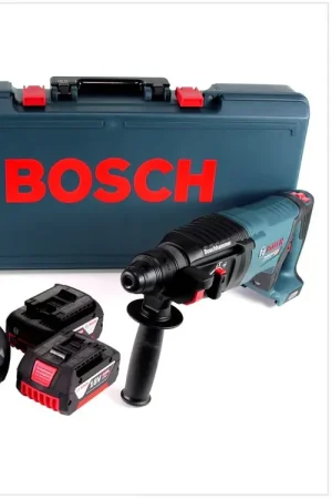 Produit De Marque Marteau perforateur sans fil Bosch GBH 18V-26 D 18V 2,5J SDS-Plus dans un coffret d'artisan + 2x batterie 4,0Ah + chargeur