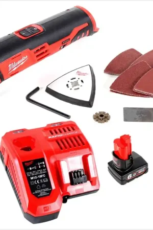 Vente Directe Milwaukee C12 MT-601C Outil multifonctions compact sans fil + 1x Batterie 6,0 Ah + Chargeur
