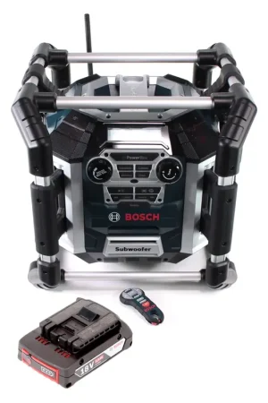 Bosch GML 50 chargeur radio de batterie radio de chantier 18V 50W IP54 + 1x batterie 2,0Ah - sans chargeur Nouvel Arrivage