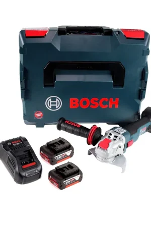 Authentique Meuleuse d'angle sur batterie Bosch GWX 18V-10 C 18V 125mm sans balais X-LOCK + 2x batterie 5,0Ah + chargeur + L-BOXX