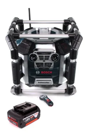 Bosch GML 50 chargeur radio de batterie radio de chantier 18V 50W IP54 + 1x batterie 4,0Ah - sans chargeur Achat Immédiat