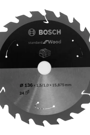 Paiement Sécurisé Bosch Lame de scie circulaire Standard pour bois 136 x 1,5 x 16 mm - 24 dents ( 2608837667 )