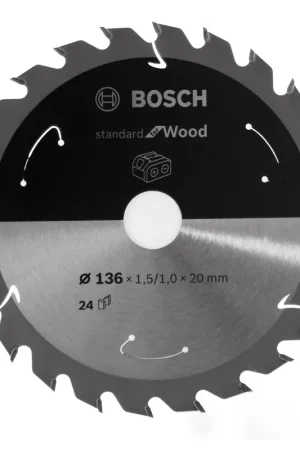 Bosch Lame de scie circulaire Standard pour bois 136 x 1,5 x 20 mm - 24 dents ( 2608837668 ) Commande En Gros
