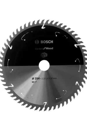 Bosch Lame de scie circulaire Standard pour bois 254 x 2,2 x 30 mm - 60 bois ( 2608837736 ) Remise