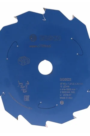 Bosch Lame de scie circulaire Expert for Wood 165 x 1,0 x 20 mm - 12 dents pour bois ( 2608644506 ) Meilleur Choix