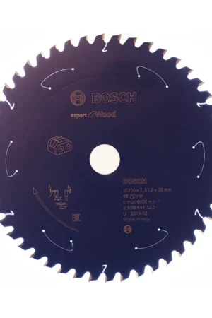 Bosch Scie circulaire sans fil Expert for Wood 250 x 1,6 x 30 mm - 48 dents pour bois ( 2608644523 ) Offre Spéciale
