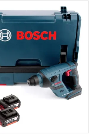 Bosch GBH 18 V-LI Perforateur sans fil 18 V 1,0 J SDS-Plus + Coffret de transport L-Boxx + 2x Batteries 3,0Ah + Chargeur Usine Directe