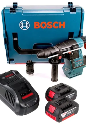Bosch GBH 18V-26 F Marteau perforateur sans fil 18V 2,6J SDS plus Brushless + 2x batterie 3,0Ah + chargeur + L-Boxx Prix Réduit