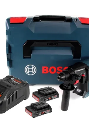 Achat Immédiat Bosch GBH 18 V-20 Perforateur sans fil 18V 1,7J SDS plus + 2x Batteries 2,0Ah + Coffret L-BOXX + Chargeur rapide