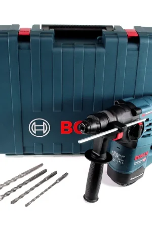 Bosch GBH 3-28 DRE Perforateur 800 watts SDS plus + Coffret de transport + Ensemble de 4 forets SDS plus Top Vente