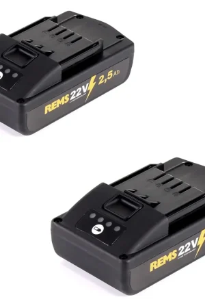 Seulement Aujourd'hui REMS Set de Batteries : 2x Batteries 21,6 V (max 22 V) 2,5Ah (571571)