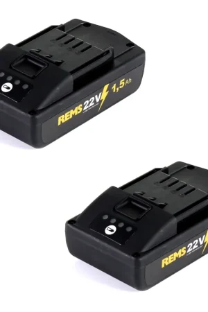 REMS Kit de Batteries 21,6V (22V max) : 2x Batteries 1,5Ah (571570 R22) Commande En Gros